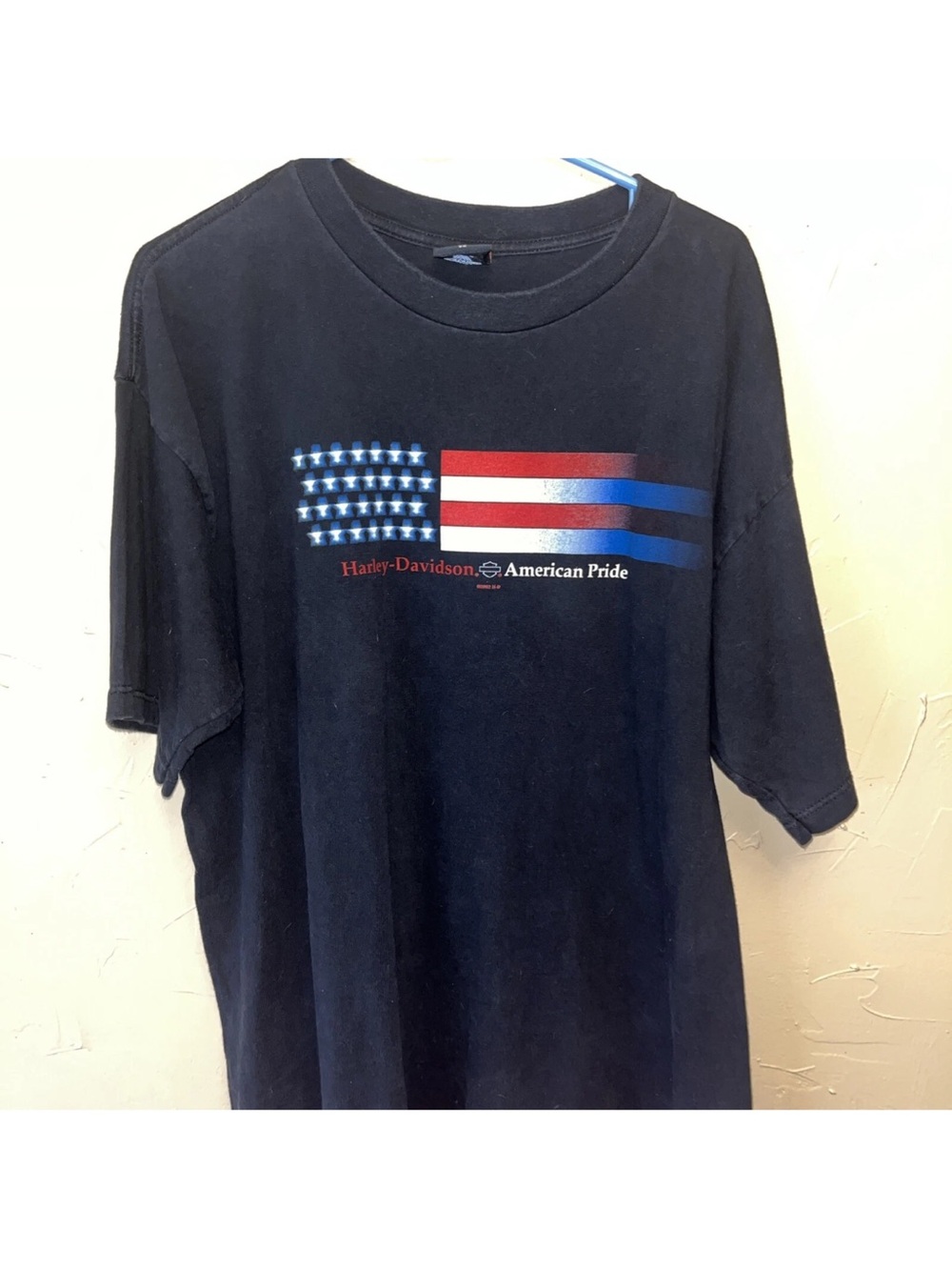Harley Davidson American Flag and Eagle Mens 2XL Vintage T-shirt Holoubek 2002